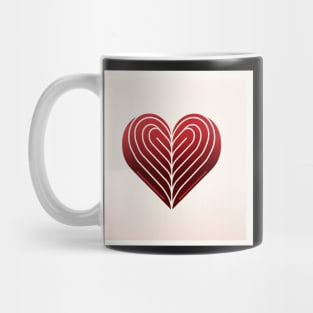 Depth of Affection: Layered Heart Illusion Mug